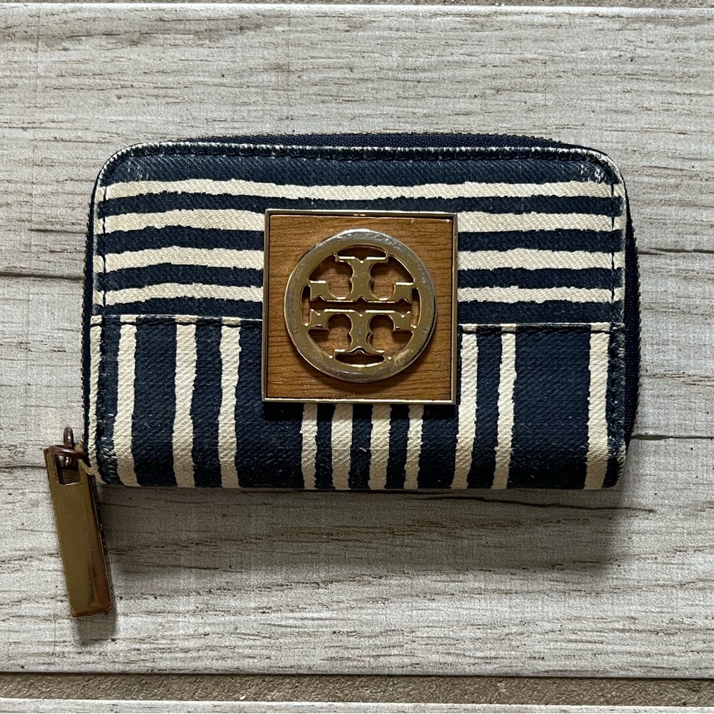Tory Burch Black and White Striped Women's Bag
